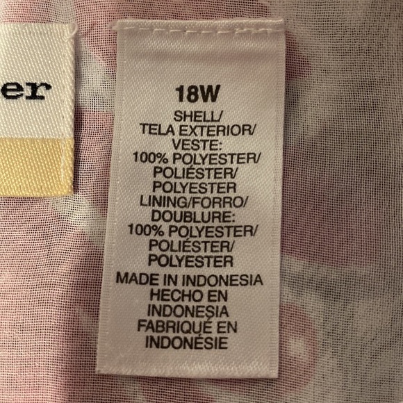 X womens Alfred Dunner casual 3/4 sleeve lined plus size top 18 W - Picture 4 of 4